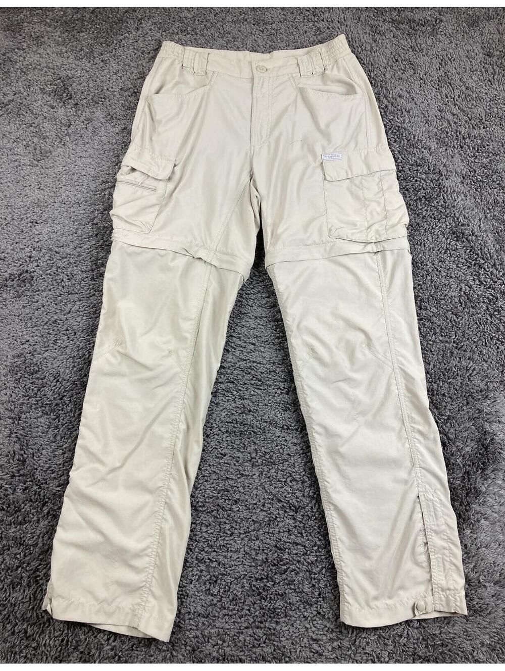 Columbia Titanium Convertible Cargo Pants Women'sBeige Nylon Hiking Sz S